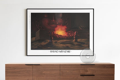 Studio Ghibli - Fire & Dreams - Artist Name with Decor