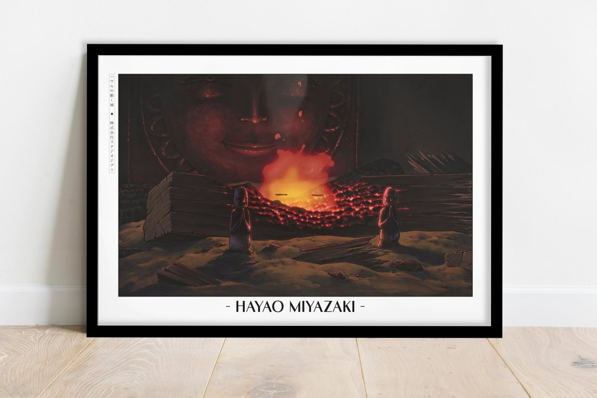 Studio Ghibli - Fire & Dreams - Artist Name - Black Frame