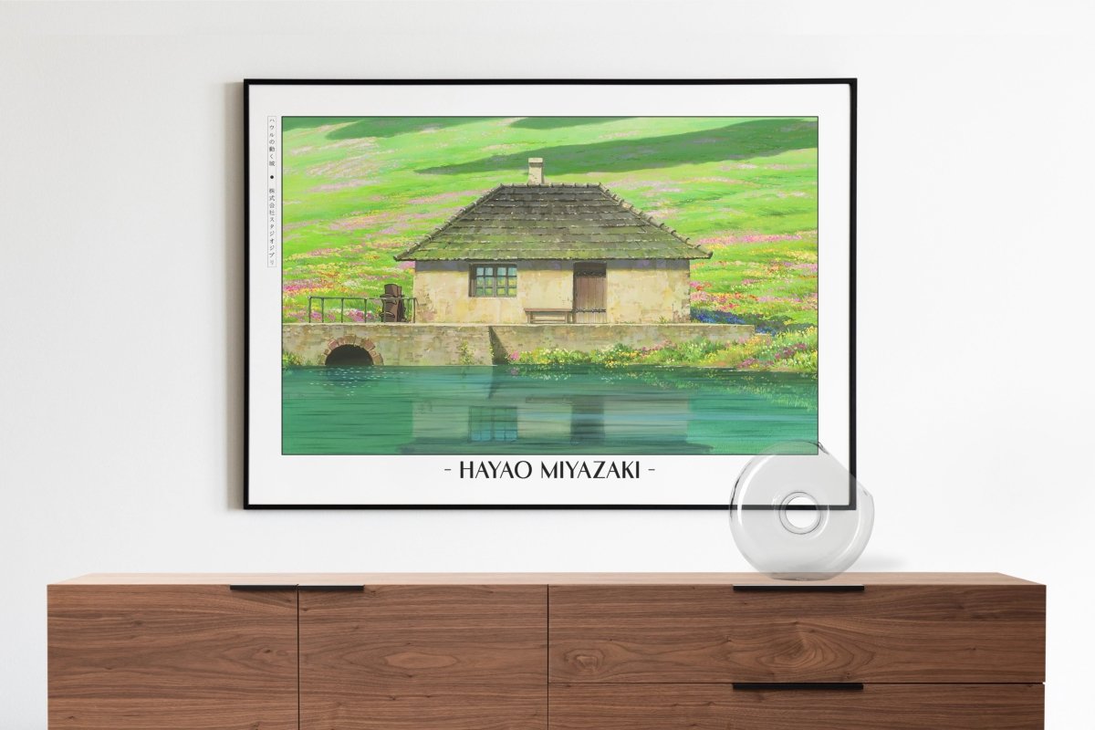 Studio Ghibli - A Cottage in the Meadows - Artist Name with Decor