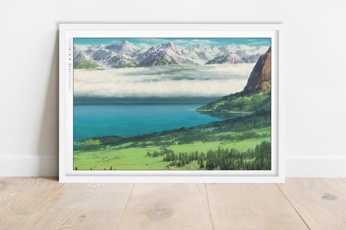 Studio Ghibli - The Moving Horizon - Art Only - White Frame