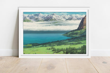 Studio Ghibli - The Moving Horizon - Art Only - White Frame