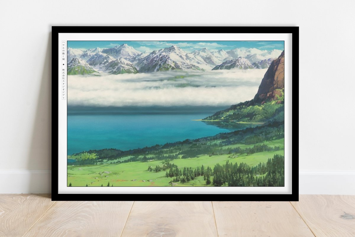 Studio Ghibli - The Moving Horizon - Art Only - Black Frame