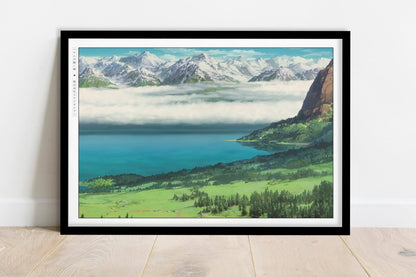 Studio Ghibli - The Moving Horizon - Art Only - Black Frame
