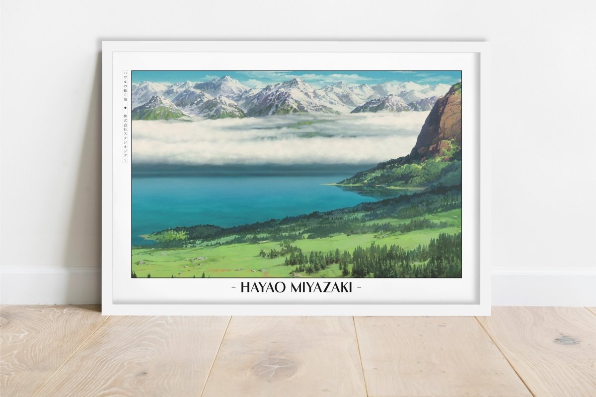 Studio Ghibli - The Moving Horizon - Artist Name - White Frame
