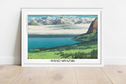 Studio Ghibli - The Moving Horizon - Artist Name - White Frame