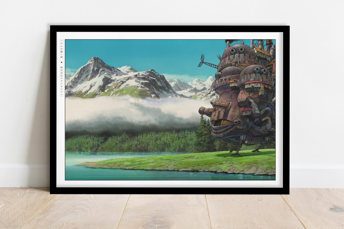 Studio Ghibli - Castle in Motion - Art Only - Black Frame