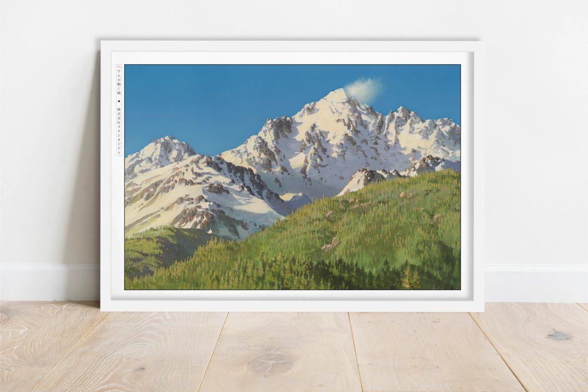 Studio Ghibli - Love Among the Clouds - Art Only - White Frame