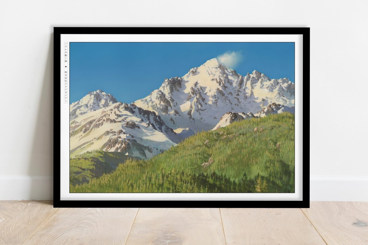 Studio Ghibli - Love Among the Clouds - Art Only - Black Frame