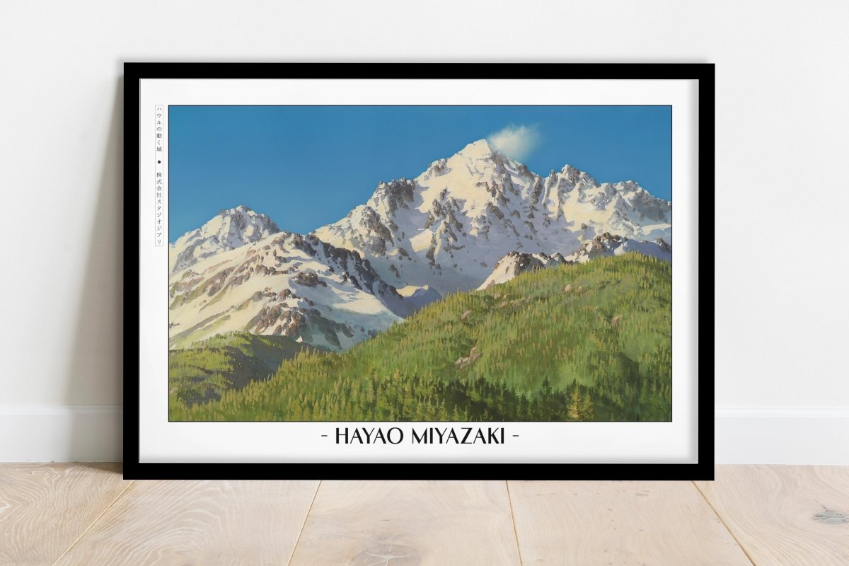 Studio Ghibli - Love Among the Clouds - Artist Name - Black Frame