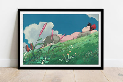 Studio Ghibli - The Girl who Flew - Art Only - Black Frame