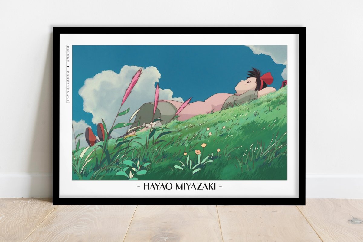 Studio Ghibli - The Girl who Flew - Artist Name - Black Frame