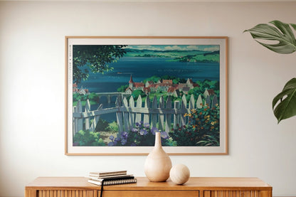 Studio Ghibli - Home Above the Sea - Art Only with Decor