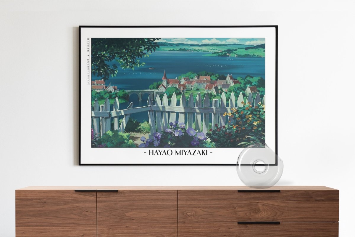Studio Ghibli - Home Above the Sea - Artist Name with Decor