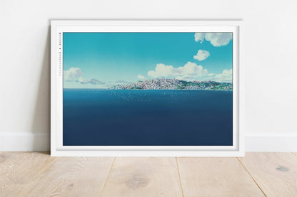 Studio Ghibli - Blue Horizon - Art Only - White Frame