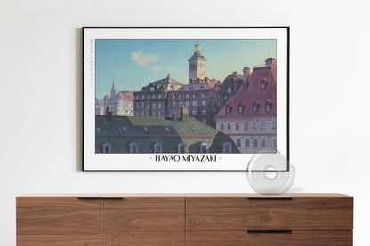 Studio Ghibli - Red Roofs - Artist Name with Decor