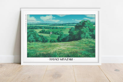 Studio Ghibli - Morning Delivery - Artist Name - White Frame