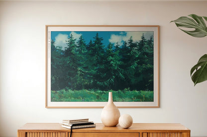 Studio Ghibli - Flight Over the Trees - Art Only with Decor