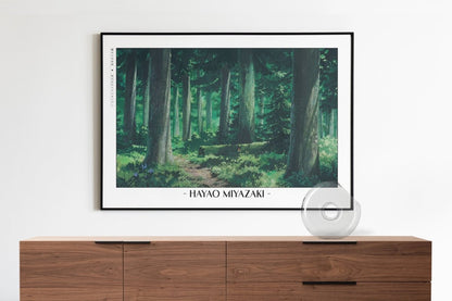 Studio Ghibli - Through the Forest - Artist Name with Decor