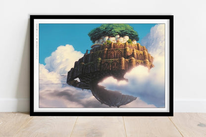 Studio Ghibli - City Above the Clouds - Art Only - Black Frame
