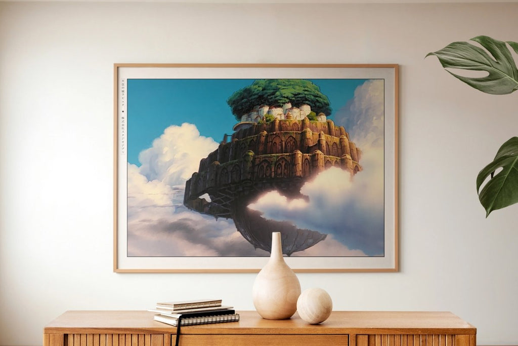Studio Ghibli - City Above the Clouds - Art Only with Decor