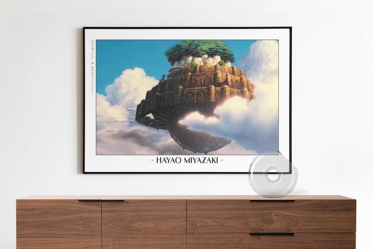 Studio Ghibli - City Above the Clouds - Artist Name with Decor