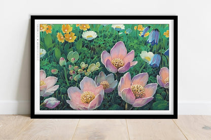 Studio Ghibli - Where the Flowers Sleep - Art Only - Black Frame