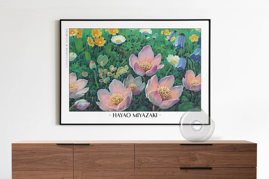 Studio Ghibli - Where the Flowers Sleep - Artist Name with Decor