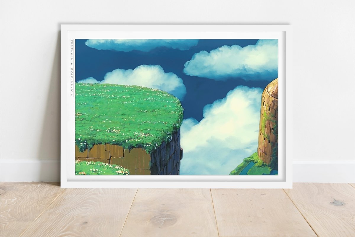 Studio Ghibli - Journey to the Clouds - Art Only - White Frame