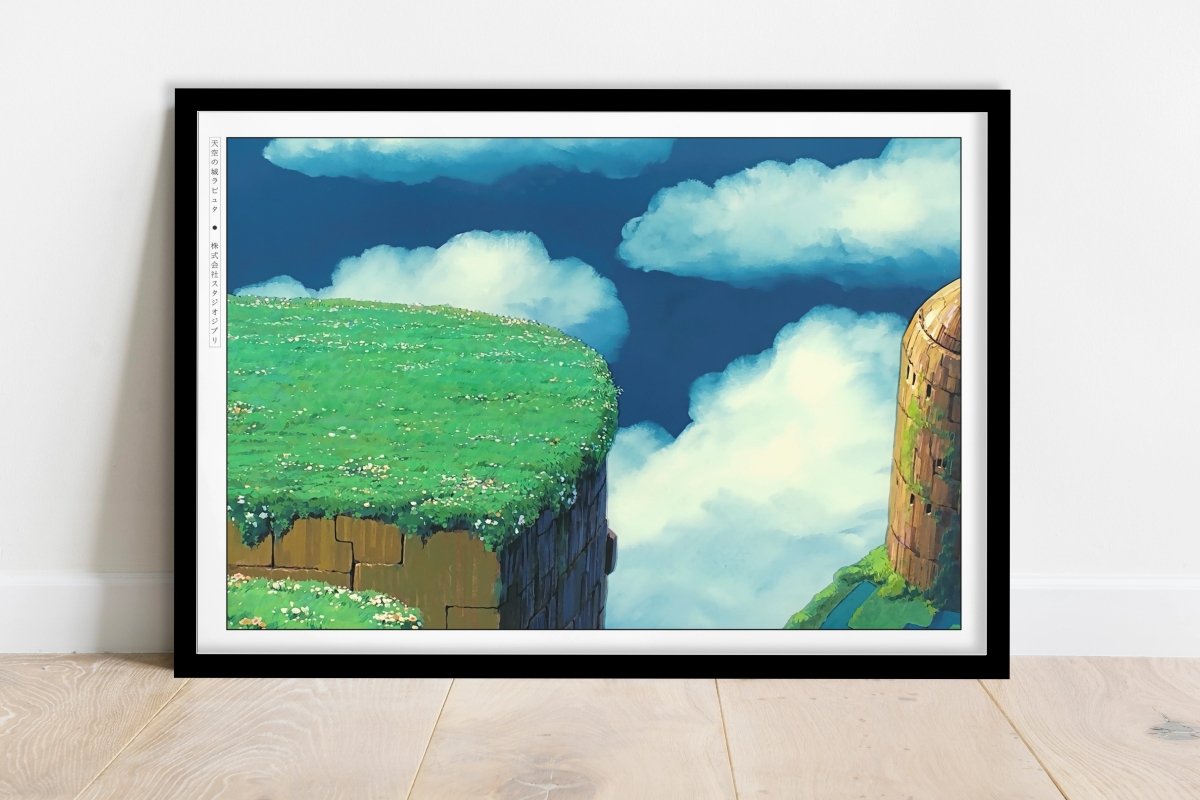 Studio Ghibli - Journey to the Clouds - Art Only - Black Frame