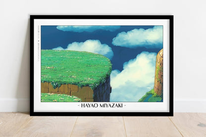 Studio Ghibli - Journey to the Clouds - Artist Name - Black Frame