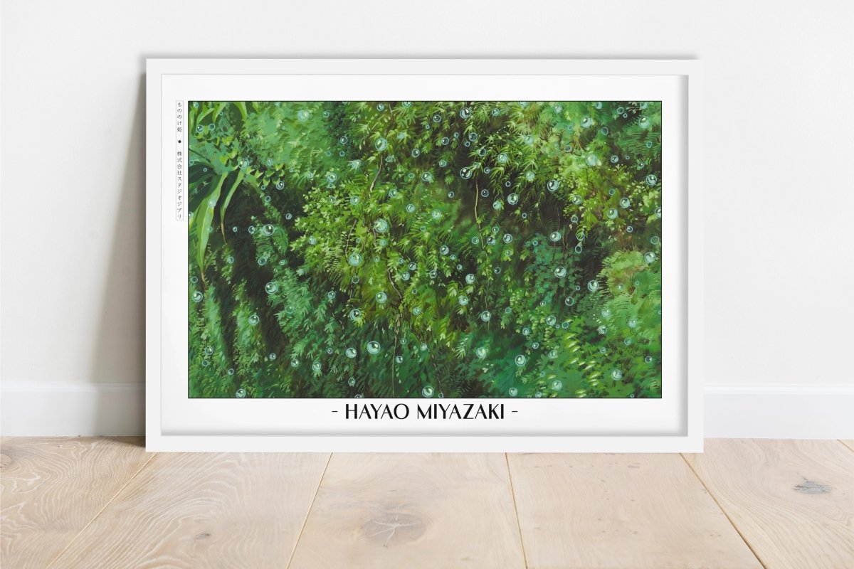 Studio Ghibli - Eternal Forest - Artist Name - White Frame