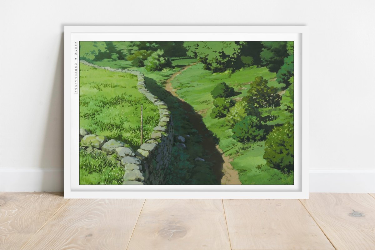 Studio Ghibli - Between Man & Spirit - Art Only - White Frame