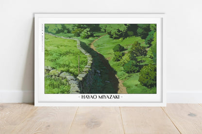 Studio Ghibli - Between Man & Spirit - Artist Name - White Frame