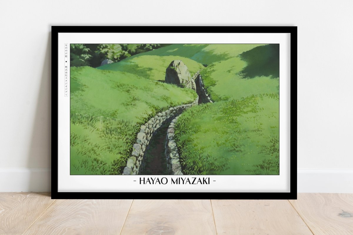 Studio Ghibli - Through the Wild - Artist Name - Black Frame