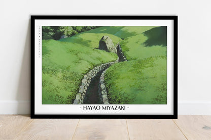 Studio Ghibli - Through the Wild - Artist Name - Black Frame