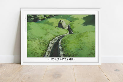 Studio Ghibli - Through the Wild - Artist Name - White Frame