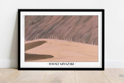 Studio Ghibli - Silent Earth - Artist Name - Black Frame