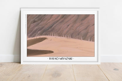 Studio Ghibli - Silent Earth - Artist Name - White Frame