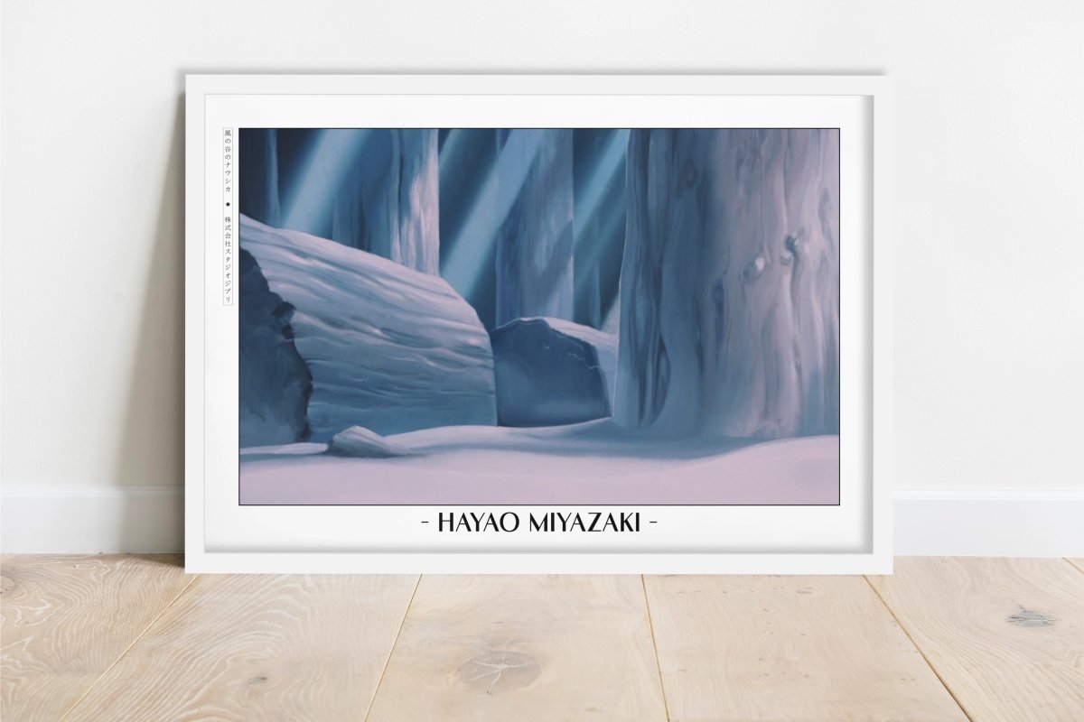 Studio Ghibli - Pale Forest - Artist Name - White Frame