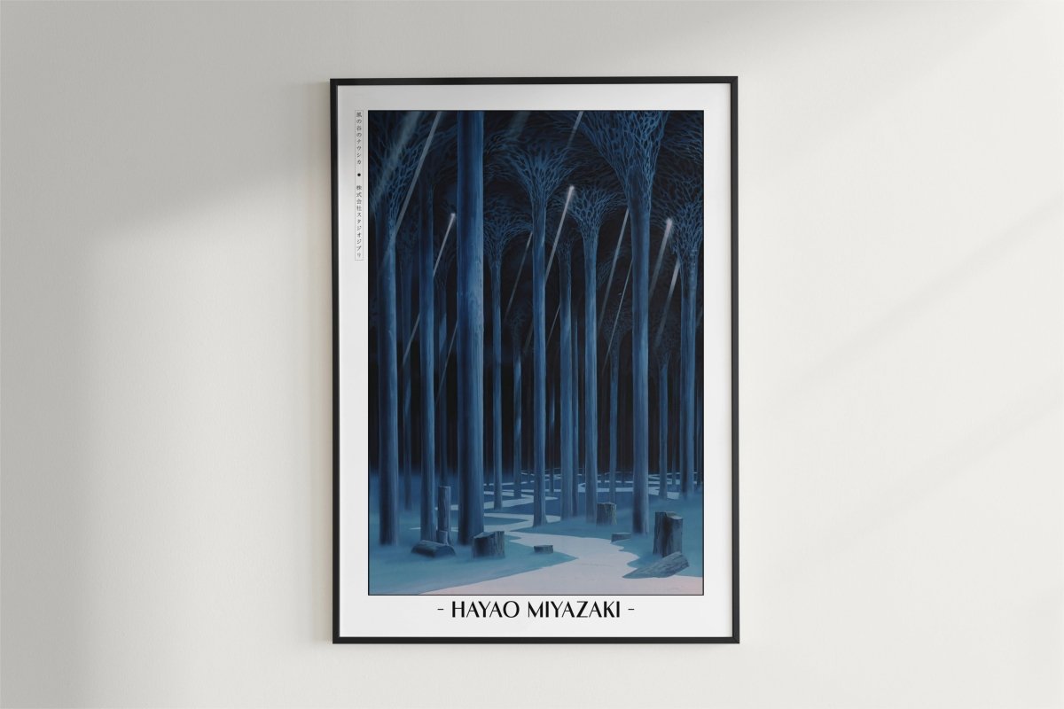 Studio Ghibli - Valley of Light - Artist Name - Black Frame