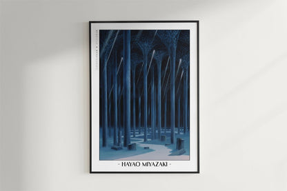 Studio Ghibli - Valley of Light - Artist Name - Black Frame