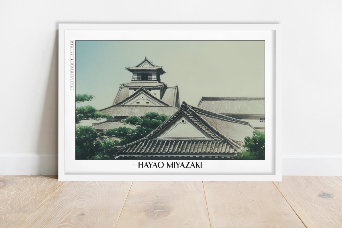 Studio Ghibli - The Fading Day - Artist Name - White Frame