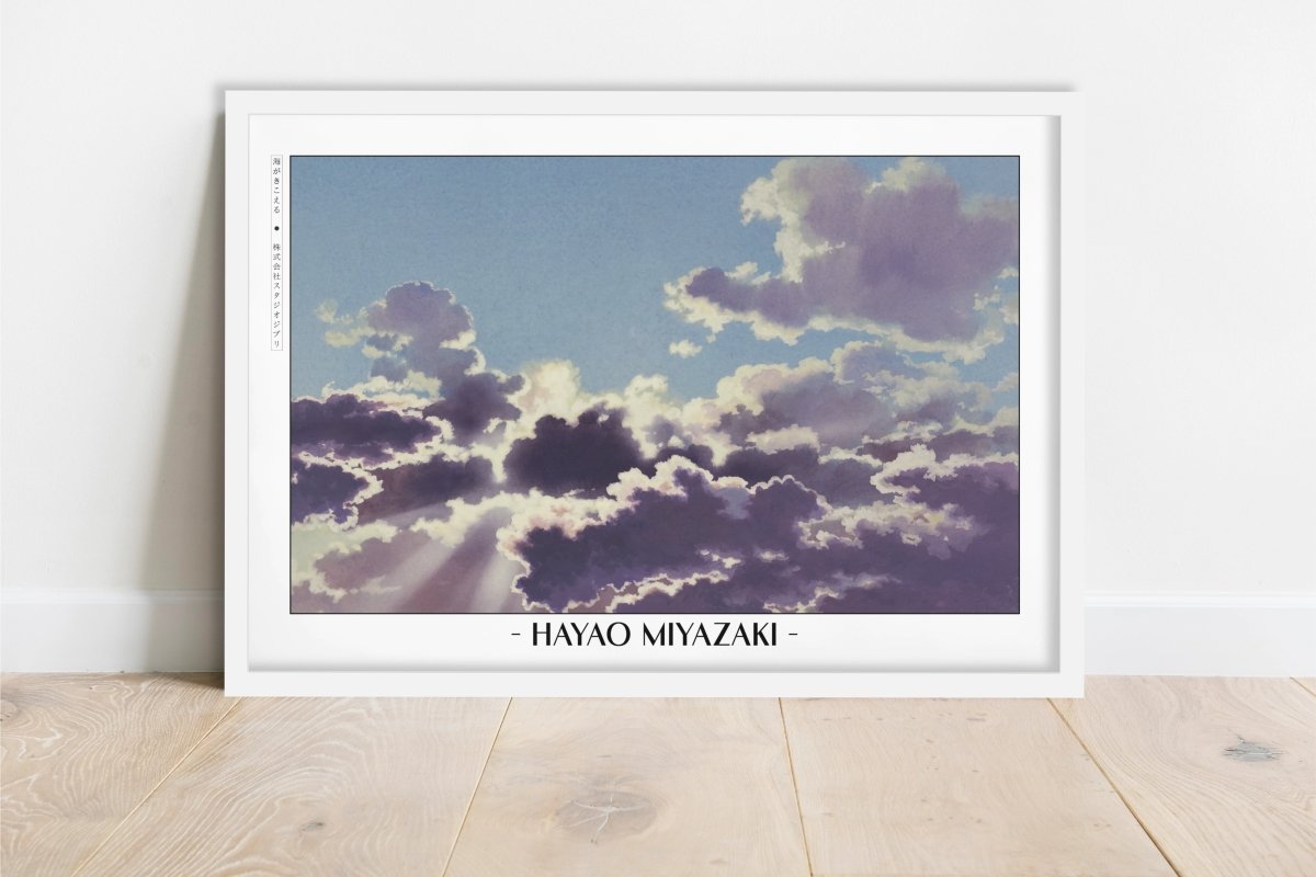 Studio Ghibli - First Light - Artist Name - White Frame