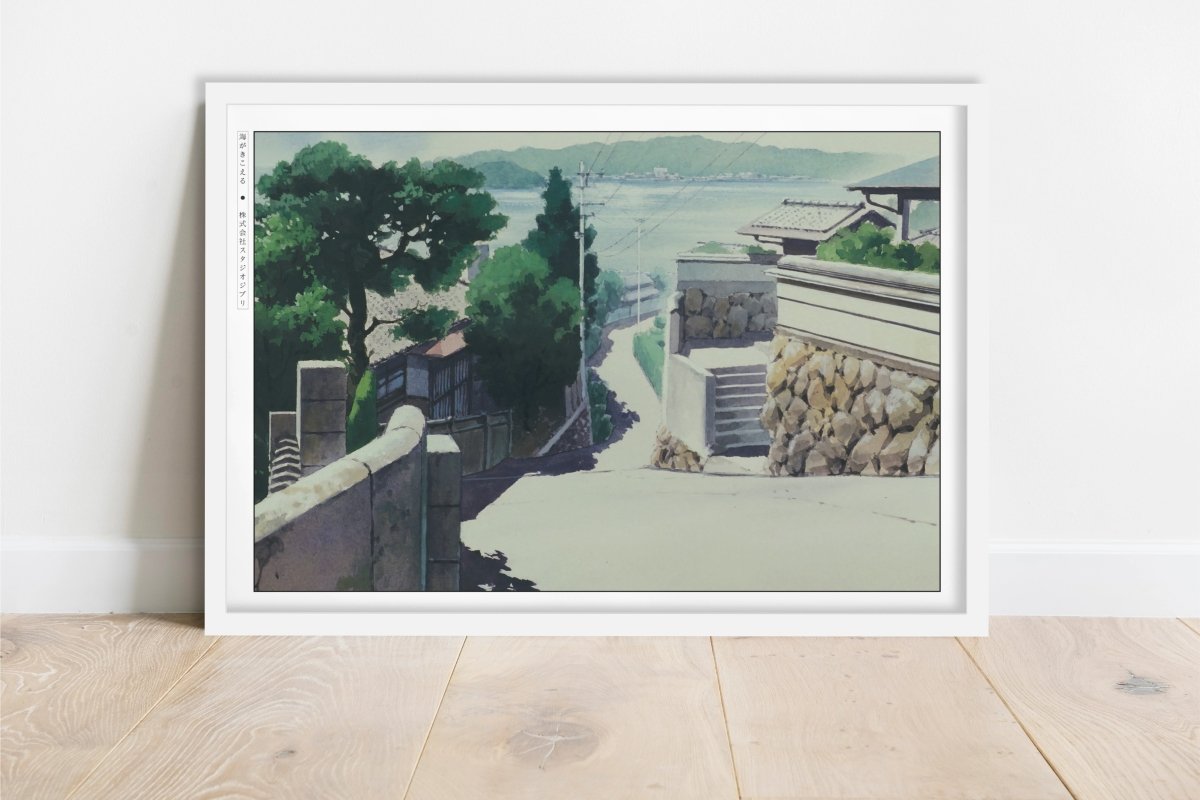 Studio Ghibli - Long Walk Home - Art Only - White Frame