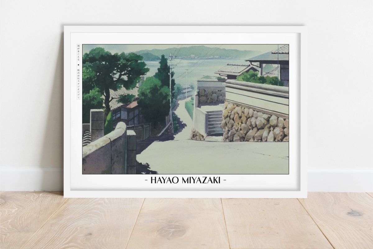 Studio Ghibli - Long Walk Home - Artist Name - White Frame