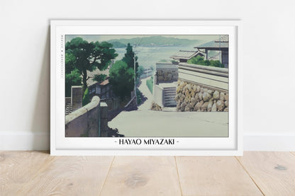 Studio Ghibli - Long Walk Home - Artist Name - White Frame