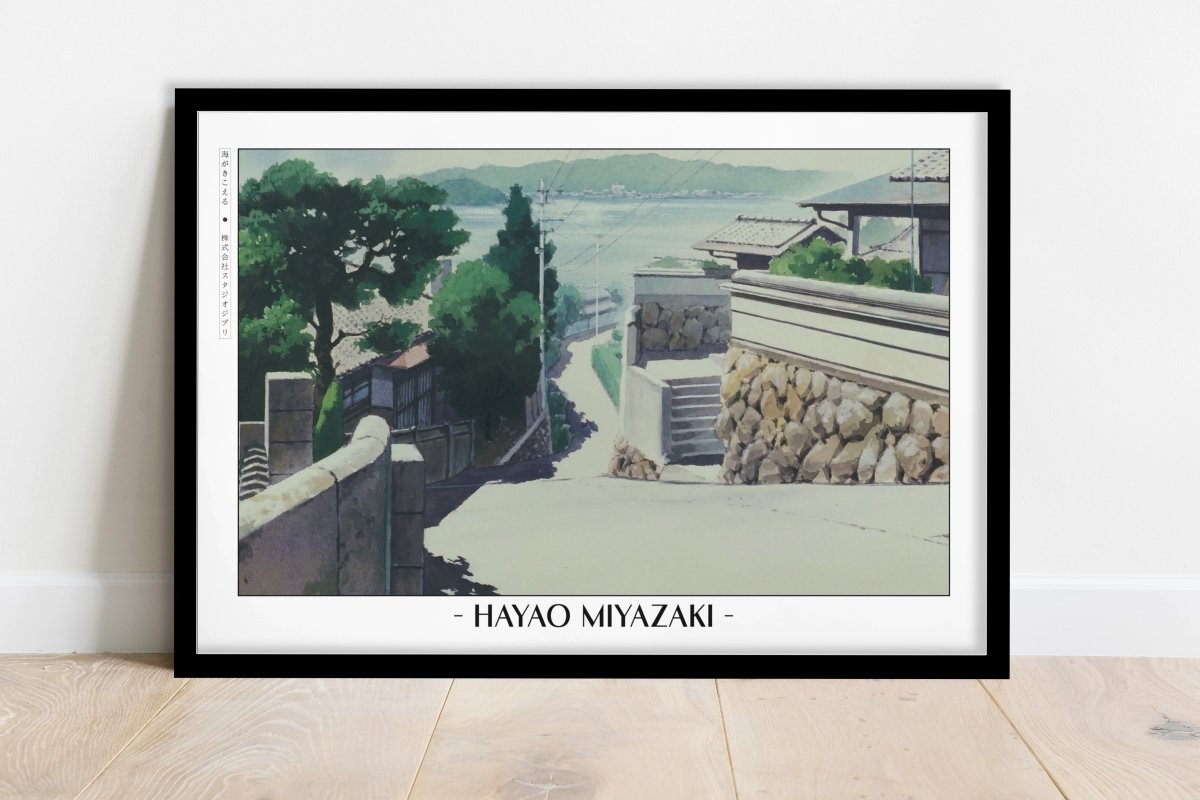 Studio Ghibli - Long Walk Home - Artist Name - Black Frame