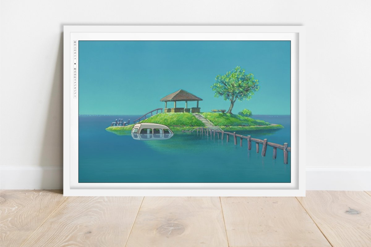 Studio Ghibli - Whisper of the Tide - Art Only - White Frame