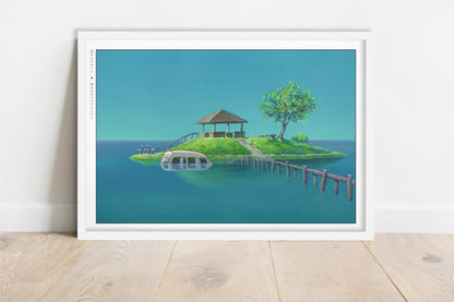 Studio Ghibli - Whisper of the Tide - Art Only - White Frame