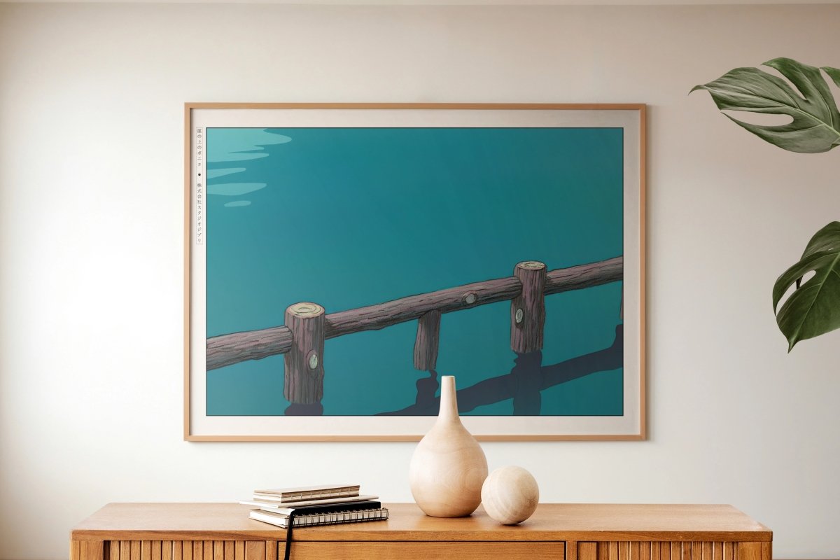 Studio Ghibli - Blue Ocean - Art Only with Decor